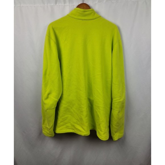 Eddie Bauer Ascent Full Zip Long Sleeve Fleece Lime Green Outdoor Size 2XL - Picture 2 of 9